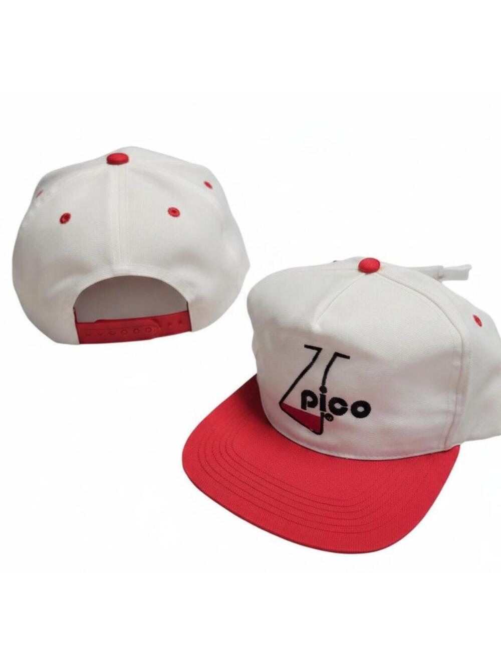 Pico Logo Promo Cap White/Red – Lightweight – USA – Storage Wear & Flaws